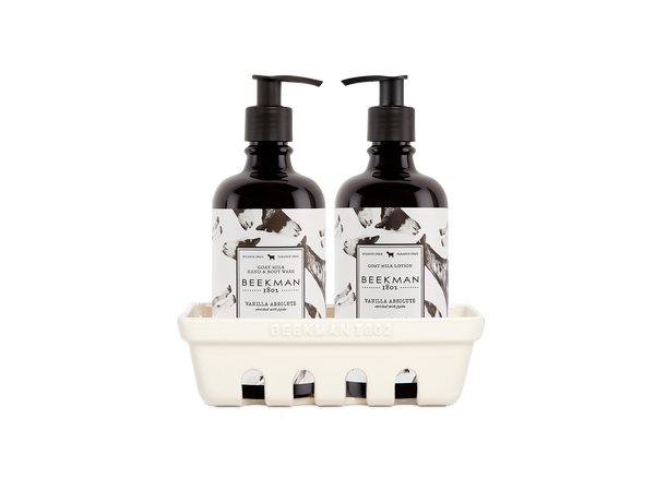 Caddy Set: Vanilla Absolute  Goat Milk Hand & Body Wash and Lotion 